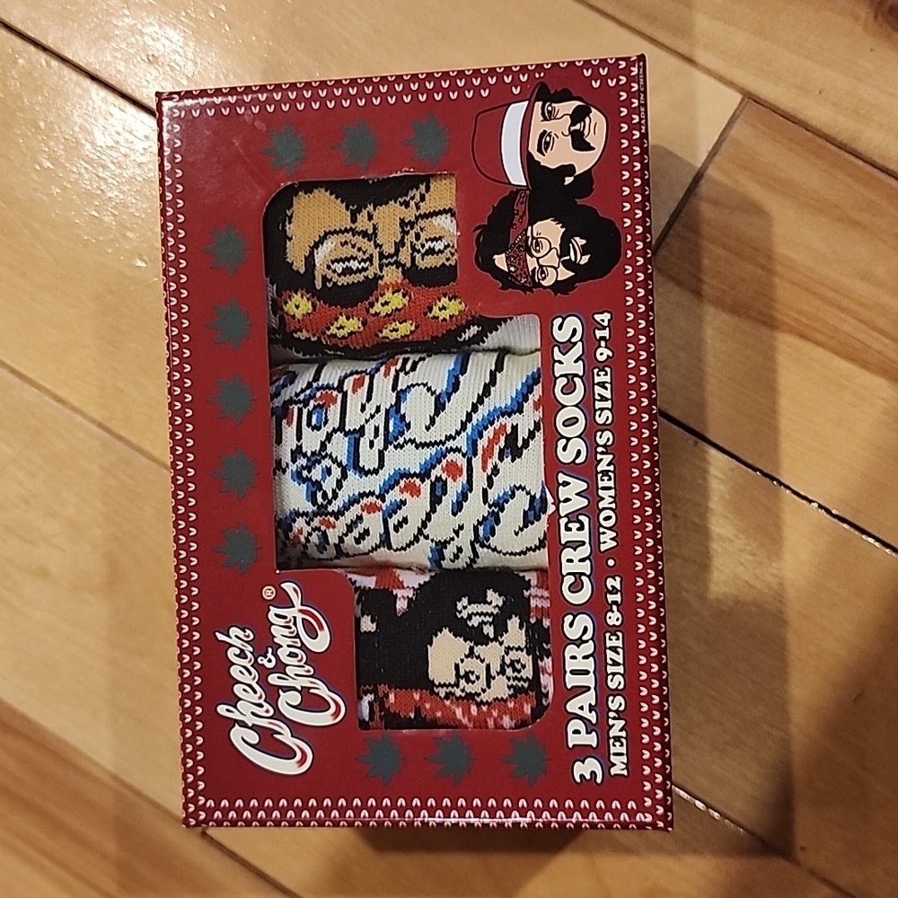 Cheech & Chong Socks 3 pairs Happy HoliDaze